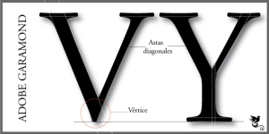 Tipografía de  la "V" , "Y"